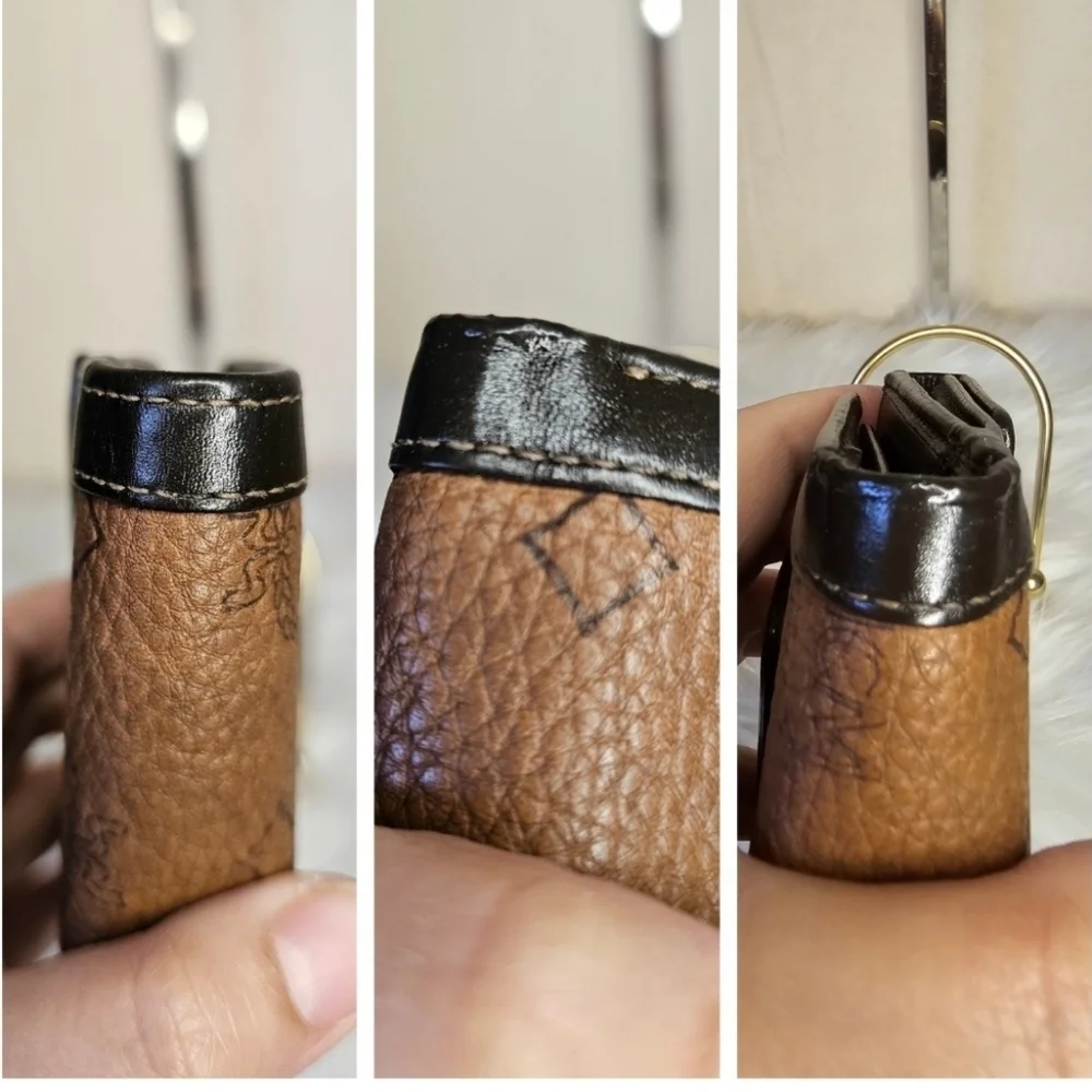 🤎▪️MCM▪️ brown cognac small compact wallet